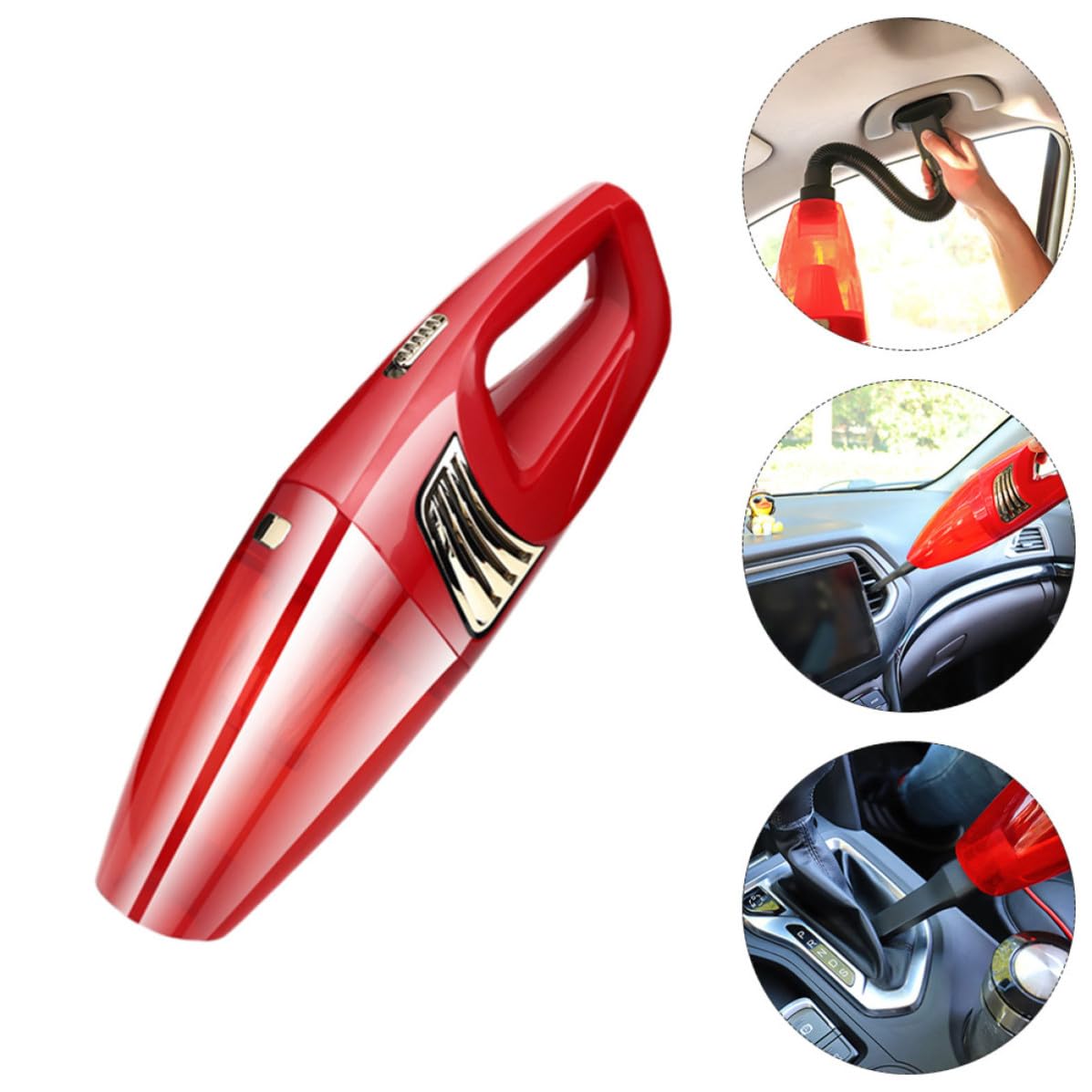 Aspirapolvere Portatile Leggero Ricarica Usb senza Fili Auto Potente in Abs per Pulizia Chioma di Animali e Briciole Durante la Guida in Auto