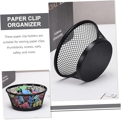 Miniatura 8 de Alipis Organizador de clip de papel, 6 piezas, soporte de escritorio de malla, accesorio de escritorio de oficina, clip de papel, contenedor de clip
