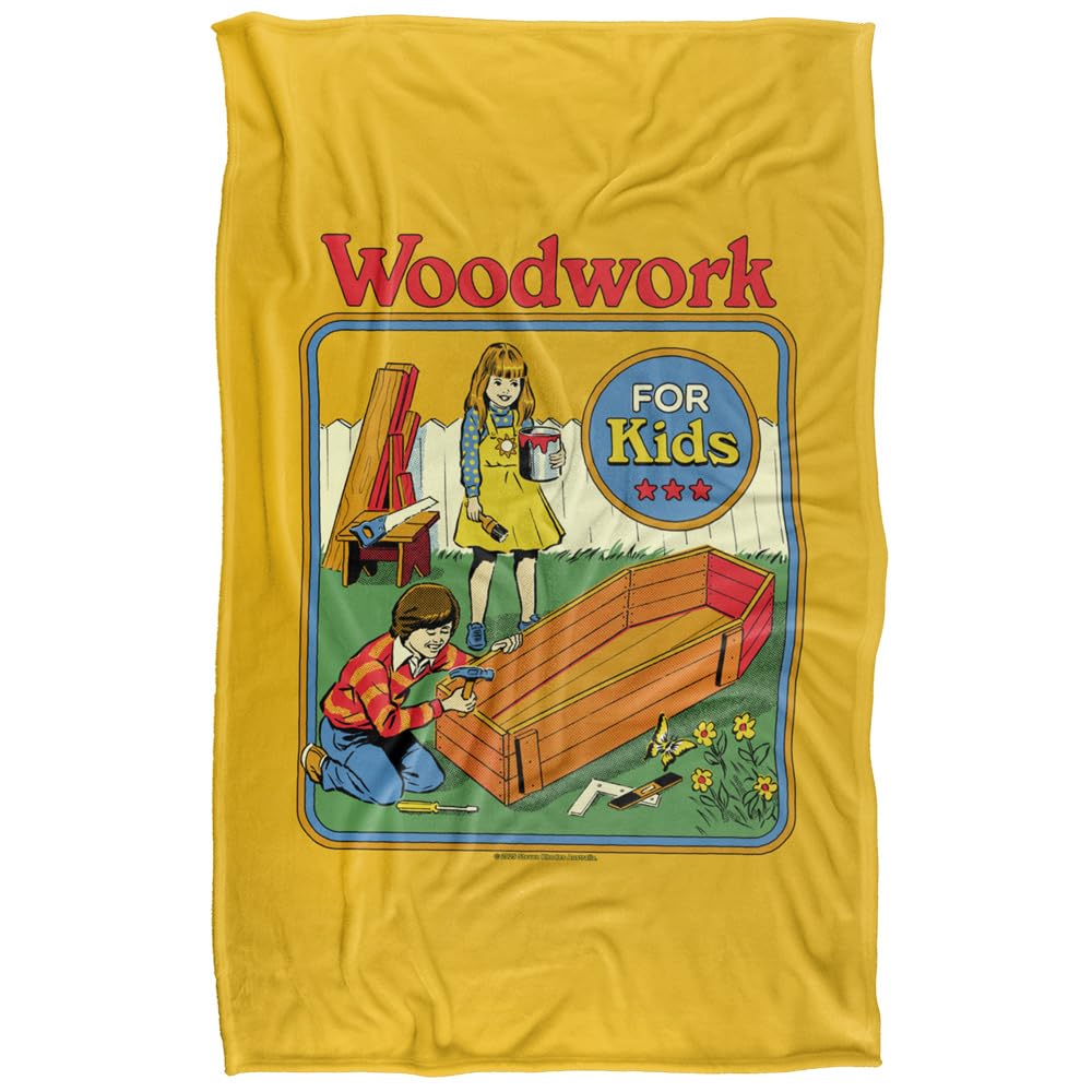 Steven Rhodes Woodwork For Kids Silky Touch Super Soft Throw Blanket 91 X 147 Cm