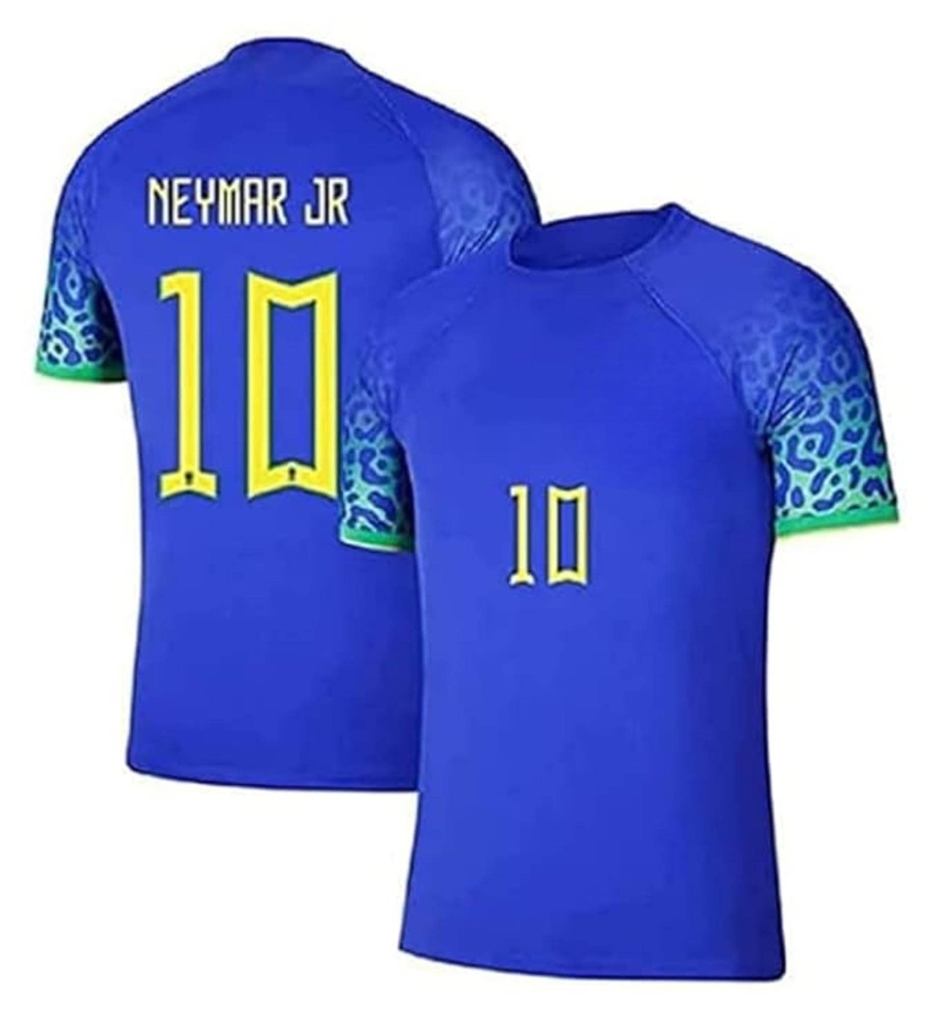 GenericNaimaar 10 Brazill Away Football Team World Cup Jersey Tshirt 2022/2023 (Kids,Boys,Men)