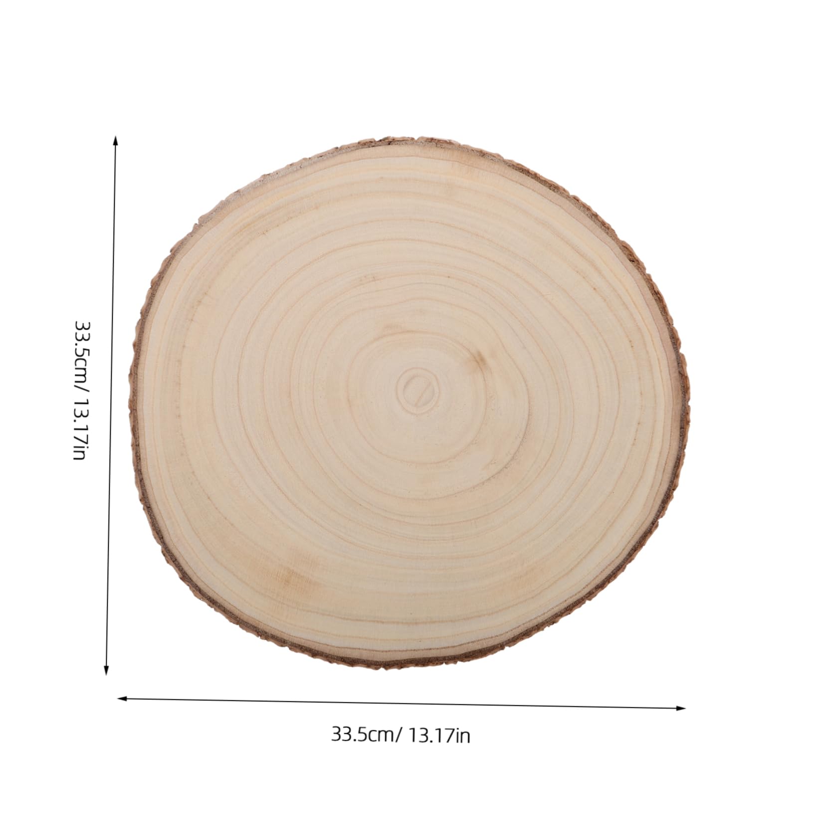 2 Stück Ungebeizte Holzscheiben zum Selbermachen mit Rinde | Beige, Holz, für Malerei und Vielseitige Nutzung, Geeignet für Profis und Anfänger, Bastelbedarf