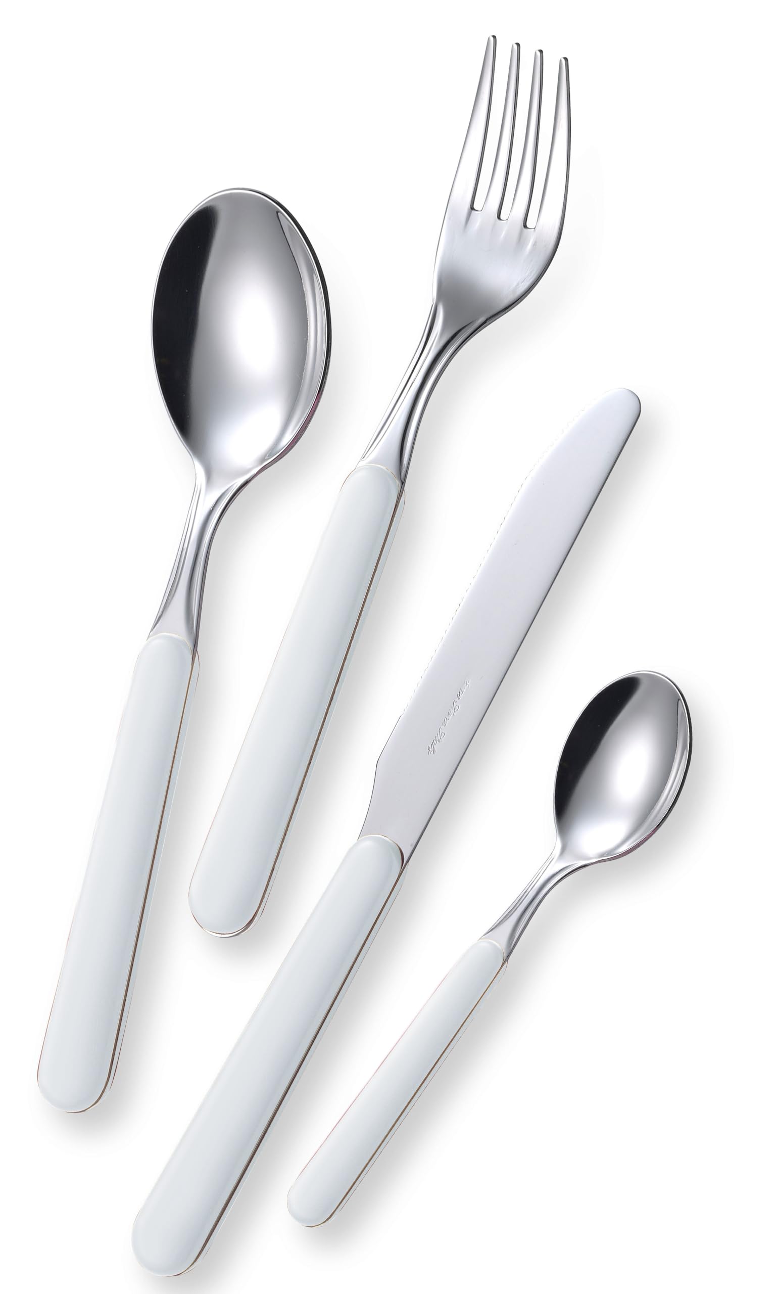 Couverts Blancs Bonita : Set de table de 24 pièces au design épuré
