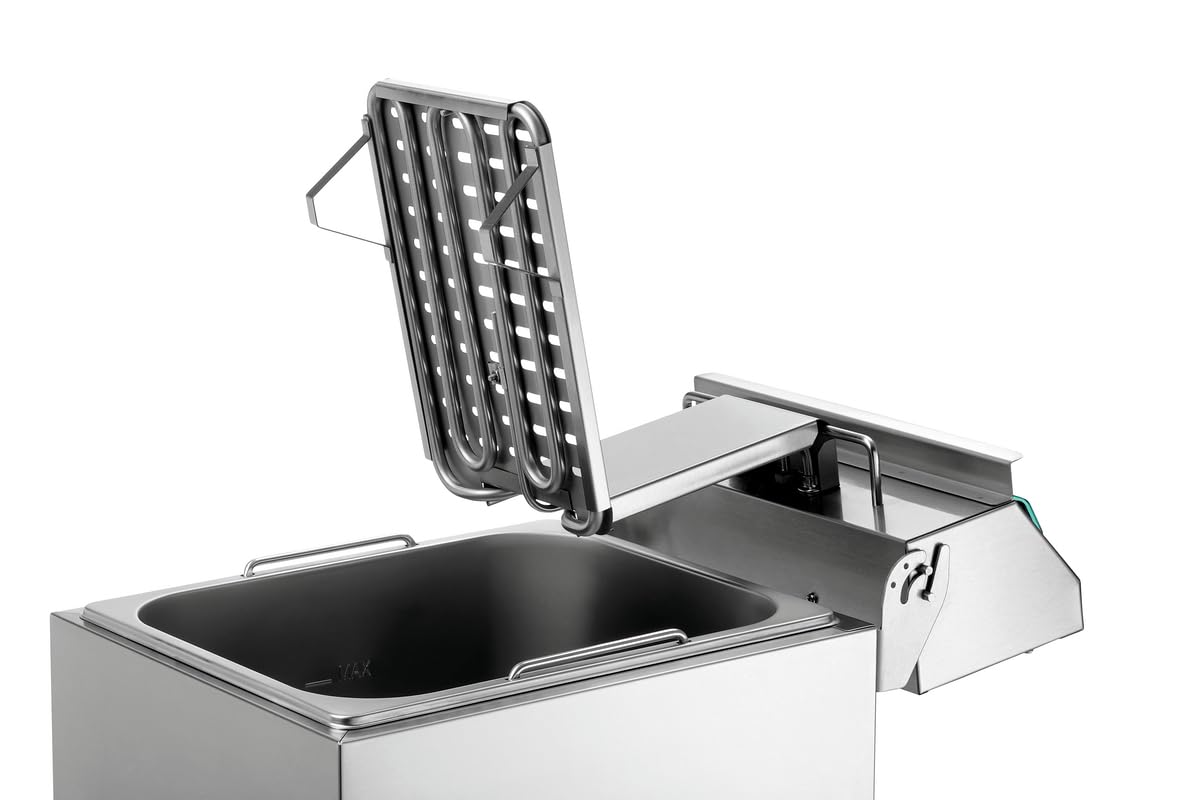 Bartscher Nudelkocher 8L-EM1 – Elektro-Tischgerät mit 8 l Becken, stufenlosem Timer, herausnehmbarem Heizelement, CNS 18/10, für Gastronomie