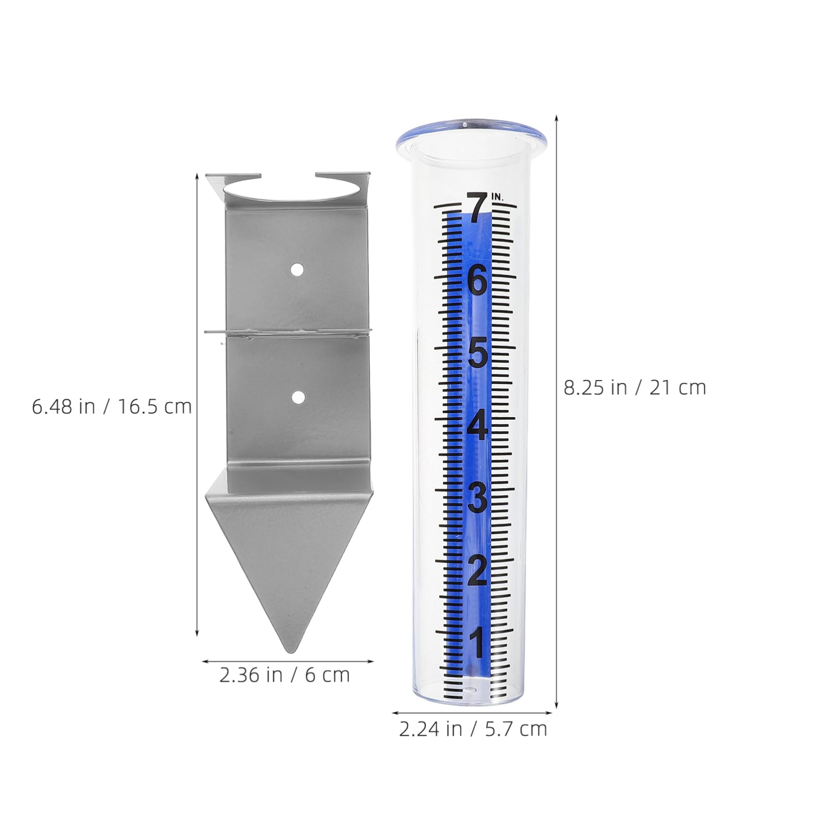 BESTonZON 1Set Garden Rain Gauge with Bracket Outdoor Decorative Rainfall Measurement Tool for Patio and Lawn Durable Design for Accurate Weather Monitoring and Easy