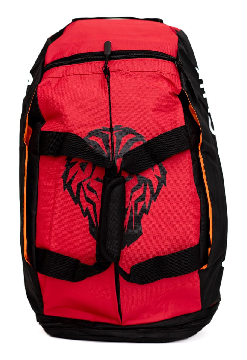 Athletic Club Mochila + Bolsa de Deporte 2 en 1, Negro con Rojo, 51 x 29 x 22 cm, Asas ocultas, Bolsillos Múltiples, Producto Oficial