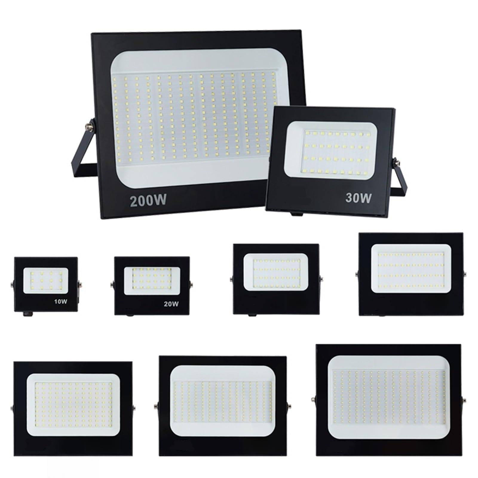 200W LED Flood Light Spotlight Projector Outdoor Lighting 6500k Waterproof IP66 for Wall Garage Gym Street 220V(10w)