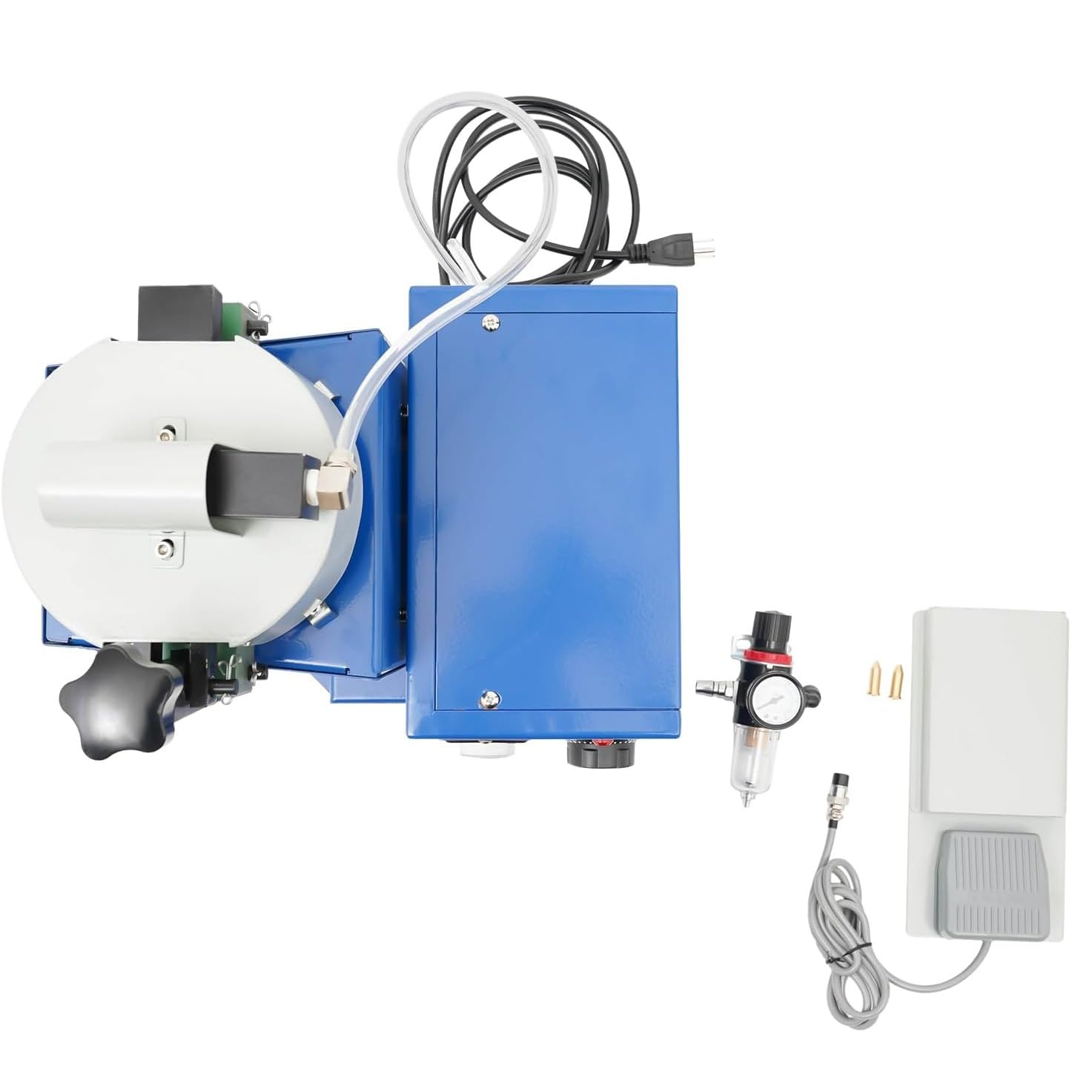 Máquina de pegamento termofusible, capacidad de 1,5 L, dispensador de adhesivo de 600 W con pedal de pie, salida de 2,5 kg/h, control de temperatura de 250 °C para aplicaciones industriales