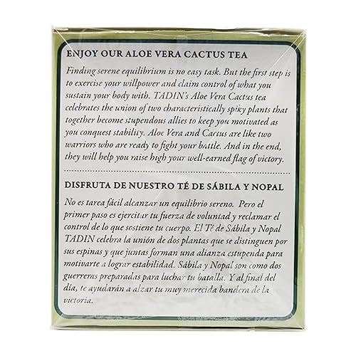 Miniatura 3 de Tadin Té Aloe Vera Con Cactus 24 Bolsas - Te De Sabila Con Nopal - Té