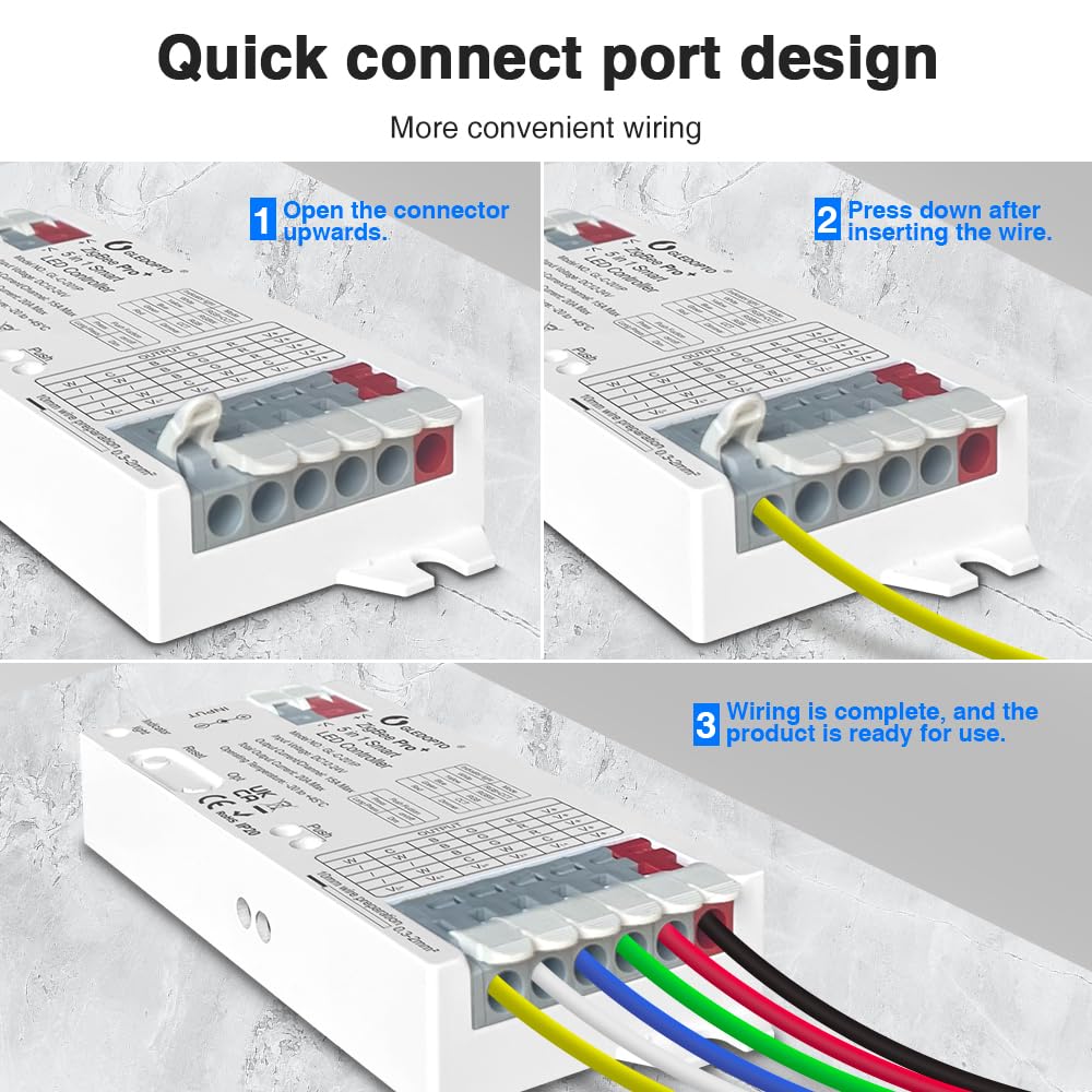 GLEDOPTO ZigBee 3.0 Pro+ 5 in 1/3 in 1 Controller LED 20A Max RGBCCT/RGBW/RGB/CCT/Dimmer funziona con Alexa H*ue Tuya Smart Life APP Control (201p-5 in 1 LED Controller)