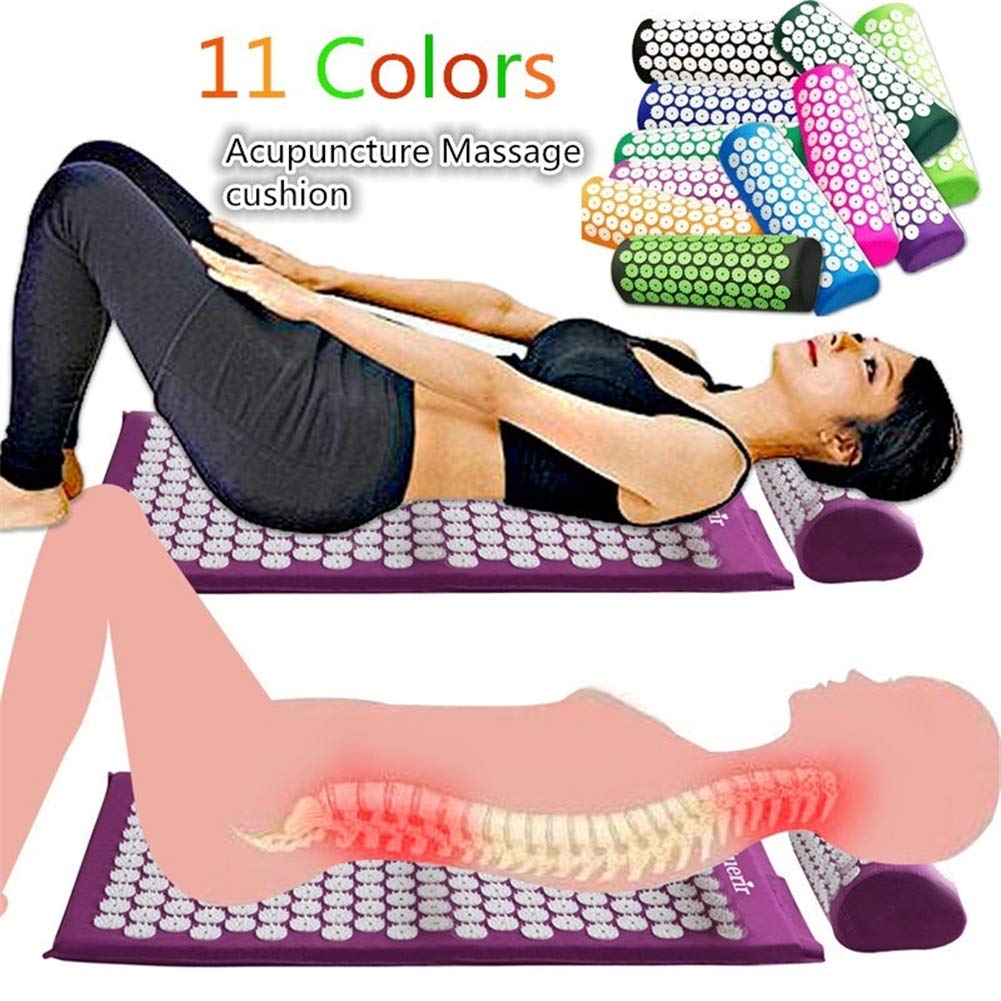 Acupressure Mat & Cushion Set, Acupuncture Mat, Spikes, Yoga Mat for Massage, Wellness, Relaxation and Tension, Relaxation, Muscle, Relaxation After Sports, Recovery, with Carry Bag (Blue Acupressure Mat & Cushion Set, Acupuncture Mat, Spikes, Yoga Mat for Massage, Wellness, Relaxation and Tension, Relaxation, Muscle, Relaxation After Sports, Recovery, with Carry Bag (Blue
