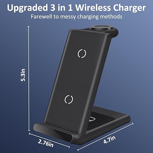 Miniatura 5 de Cargador inalámbrico para Google Pixel Watch, estación de carga de píxeles 3 en 1 para Google Pixel 77A7 Pro66 Pro543XL, cargador inalámbrico con