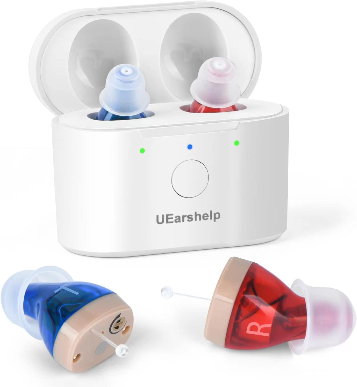 Hearing Aids for Seniors Severe Hearing Loss, Hearing Aids for Seniors Rechargeable with Noise Cancelling, OTC Invisible Hearing Amplifier for Seniors Adults Magnetic Box