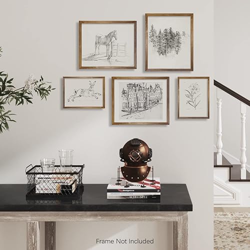 Miniatura 4 de Rustic Modern Farmhouse Drawing Wall Art Decor - French Country Kitchen Etching Print Poster - Mid Century Victoria Pictures Bathroom - Aesthetic