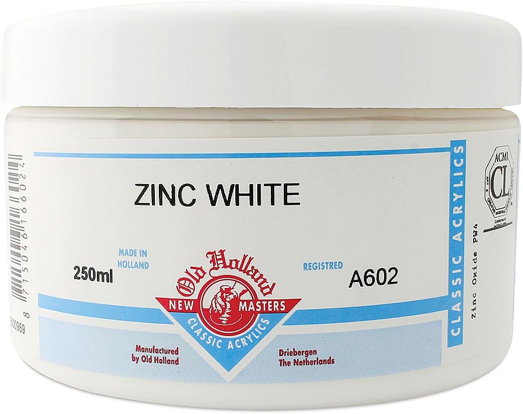 Old Holland : New Masters Acrylic Paint - 250ml pot - Zinc White