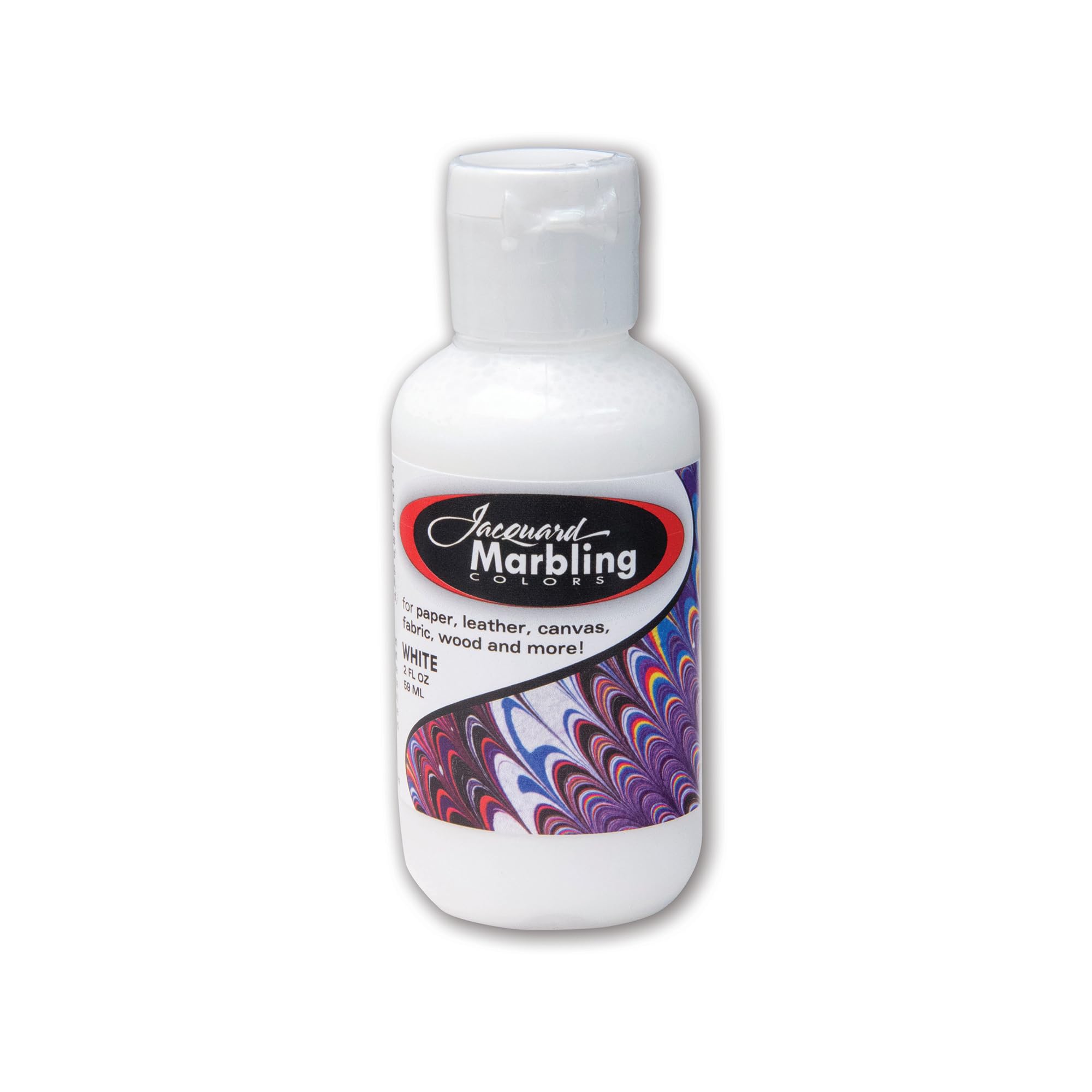 Jacquard White Marbling Ink, 2 oz (59 mL) – Water-Based Ink for Paper, Fabric & Marbling Art Projects