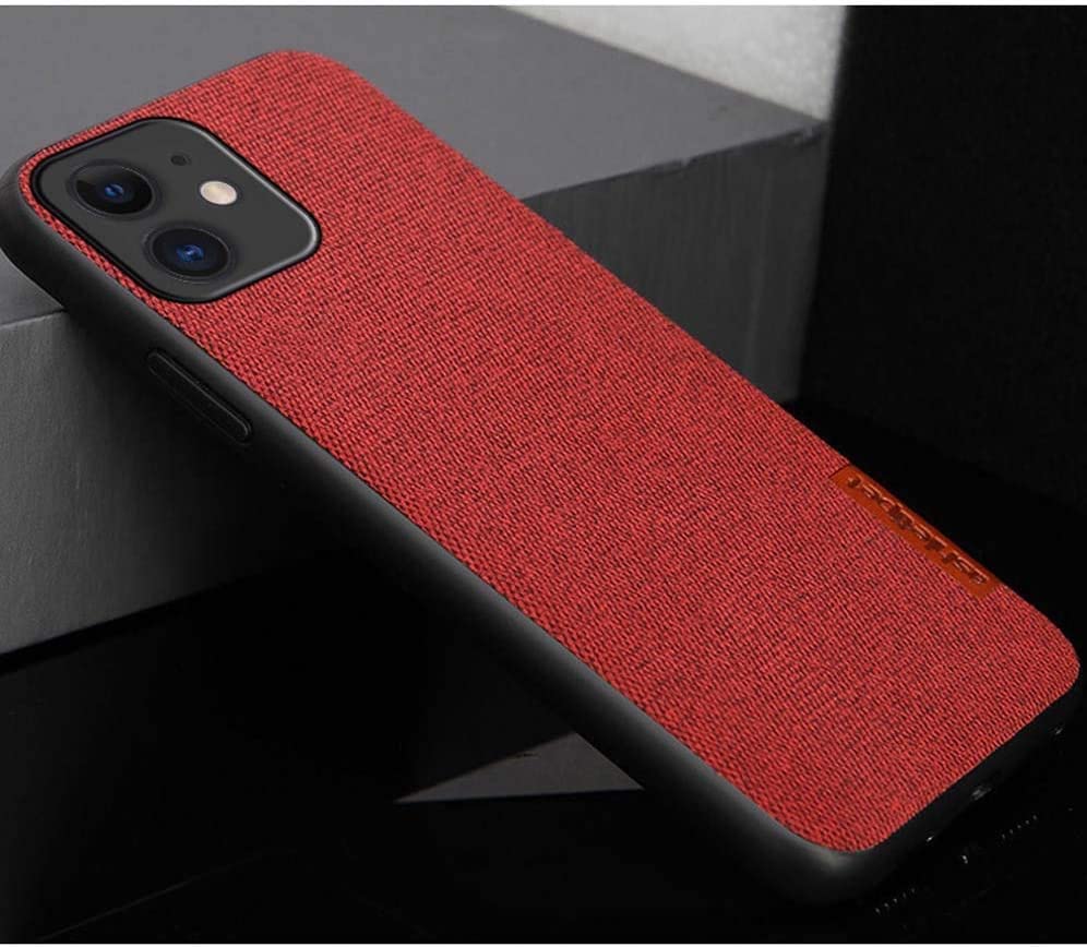 Housse iPhone 11 en cuir rouge avec clapet portefeuille et protection intégrale pour Apple 6,1"