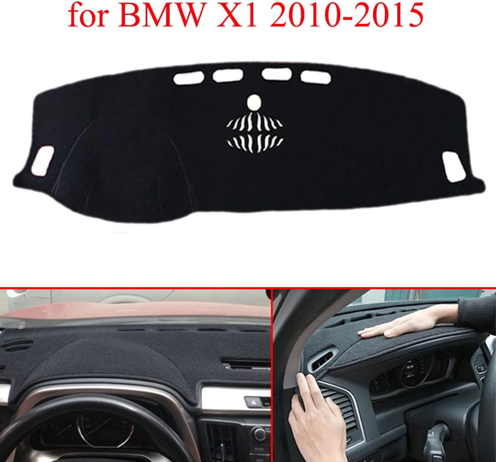 New 1pcs Black Non-Slip Dash Mat Dashboard Mat Dash Carpet Dash Covers Dashboard Cover for BMW X1 2010 2011 2012 2013 2014 2015