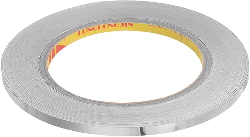 Adhesivo autoadhesivo de 0.2 pulgadas x 82 pies, para pared, armario, baño, tono plateado