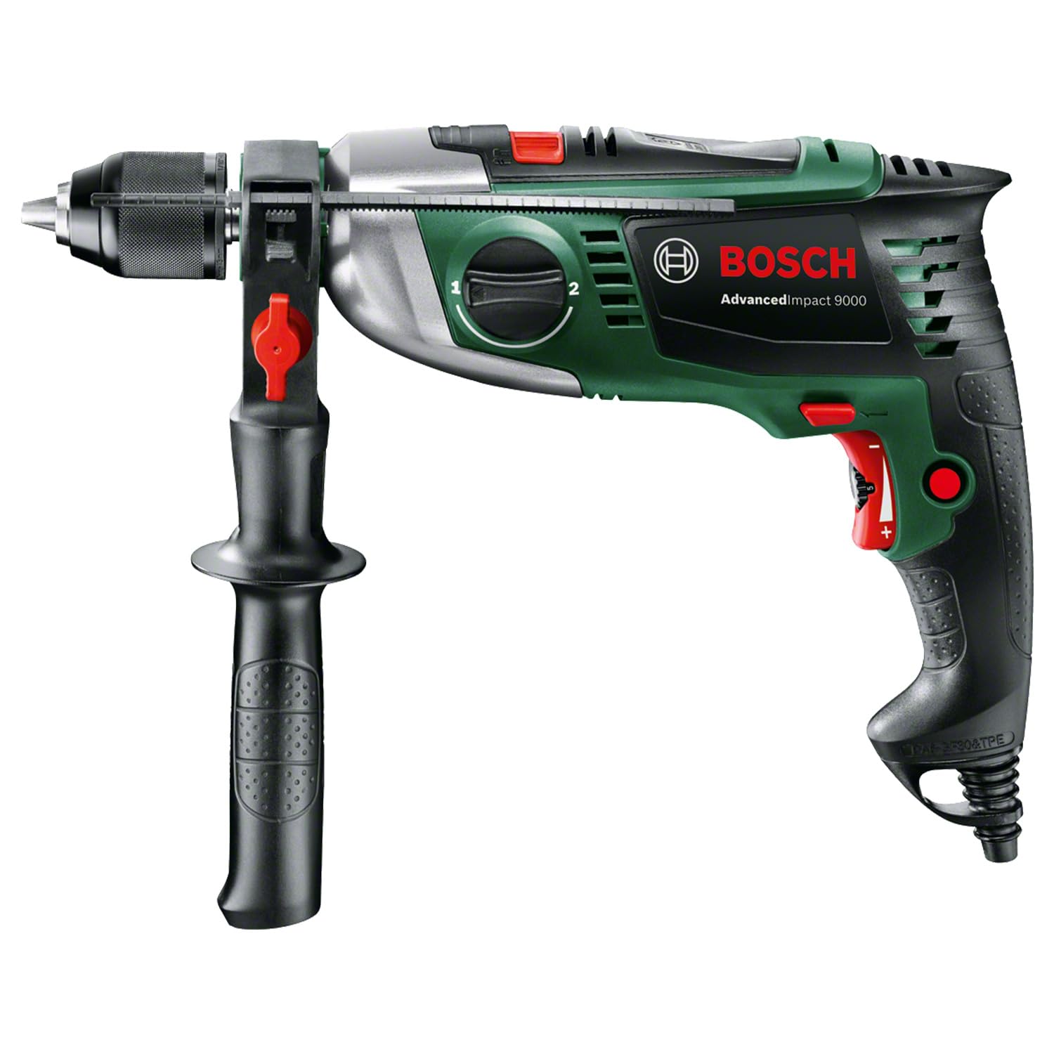 Bosch Perceuse à percussion filaire AdvancedImpact 900 (900 W, diamètre de perçage dans l'acier/le bois/la maçonnerie : 13/40/18 mm, dans un coffret)