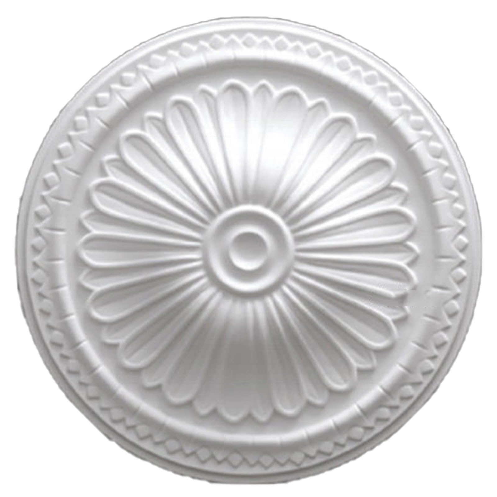 Decorative White PU Chandelier Ceiling Medallion 27-66cm(White L,38cm)