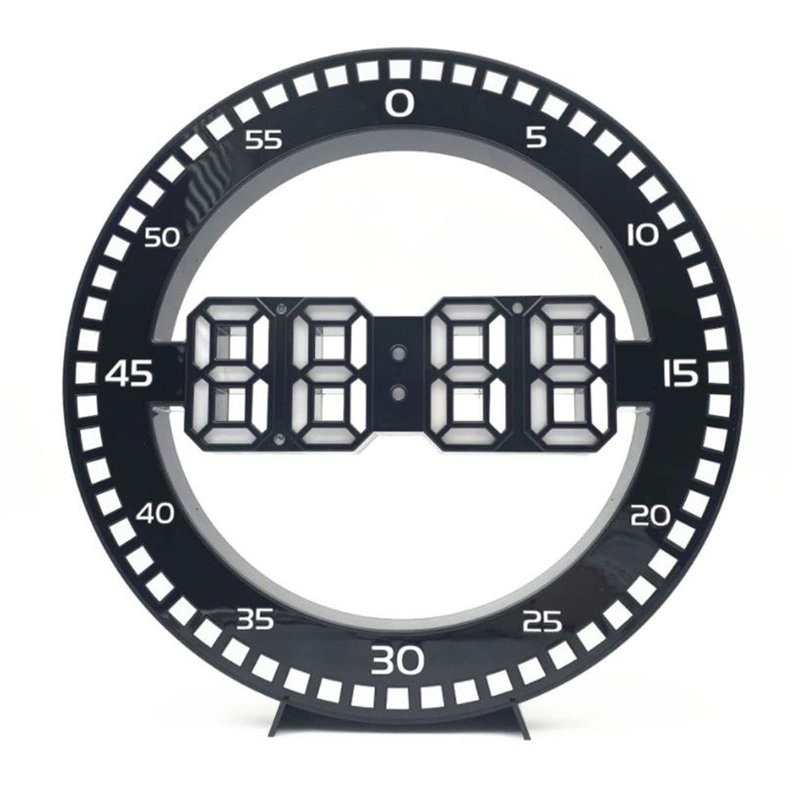 Horloge 3D LED pour salon design et lumineux avec alarme snooze nuit confortable