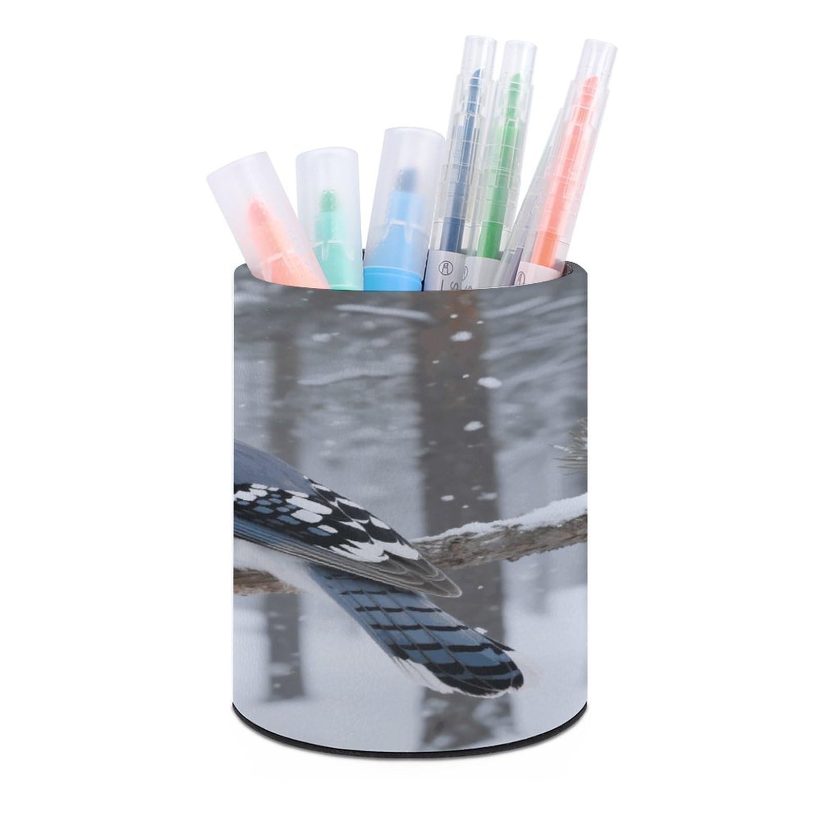 VstaDank Birds on The Tree Pen Holder for Desk Makeup Brush Holders Stylish Pen Cup Cute Pencil Cup Round Pencil Holder Decor Brush Scissor Holders for Multifunctional Office Supplies
