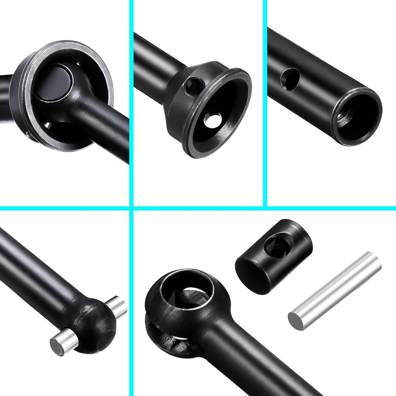 RCLIONS Spring Steel Front Drive Shaft CVD Dogbone Joint for 1/8 ARRMA KRATON 6S V6 V4 V5 BLX 4WD Speed Monster Car