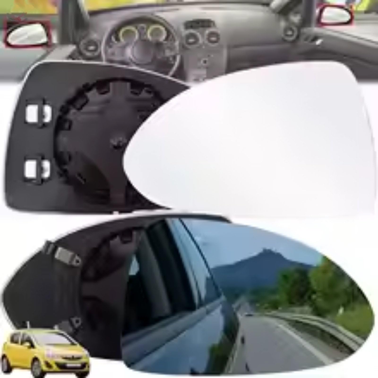 Vetro Specchio Retrovisore Per Opel Per Corsa D 2006-2014 Per E 2014-2020 Vetro Retrovisore | Specchietto retrovisore laterale in vetro convesso riscaldato, vista posteriore 1426555 1426558(Right)
