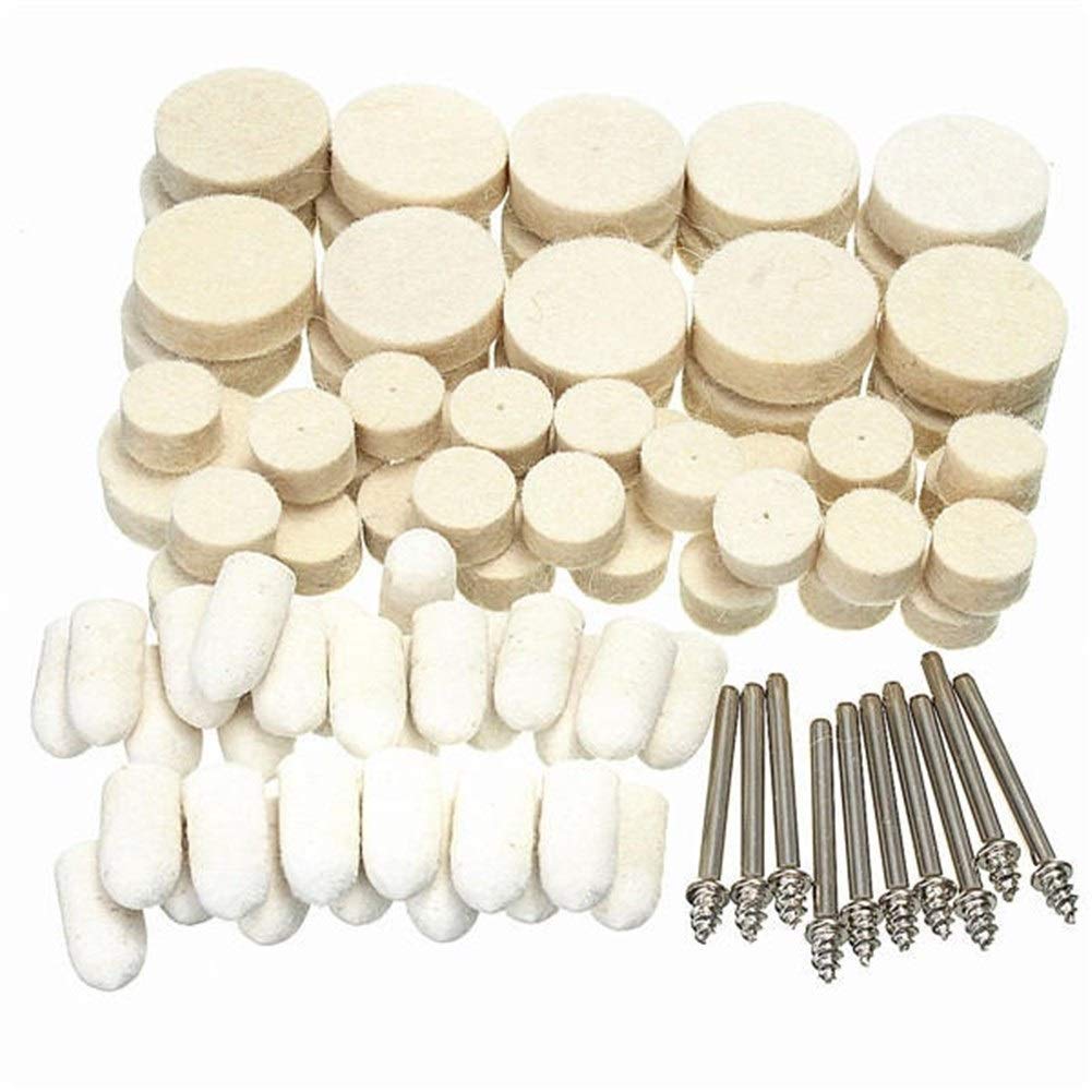 KEKEYANG Industrial Abrasives 88pcs Felt Polishing Wheels Buff Pad with Mandrel for Rotary FOR Dremel Tool