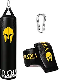 Troia Sport Saco De Pancada Tróia pró 160X100 + Luva, Preto