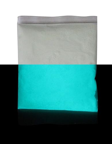 Polvo de pigmento fluorescente de aluminio de estroncio invisible neutro que brilla en la oscuridad, luz negra UV libre de polvo (blanco brilla
