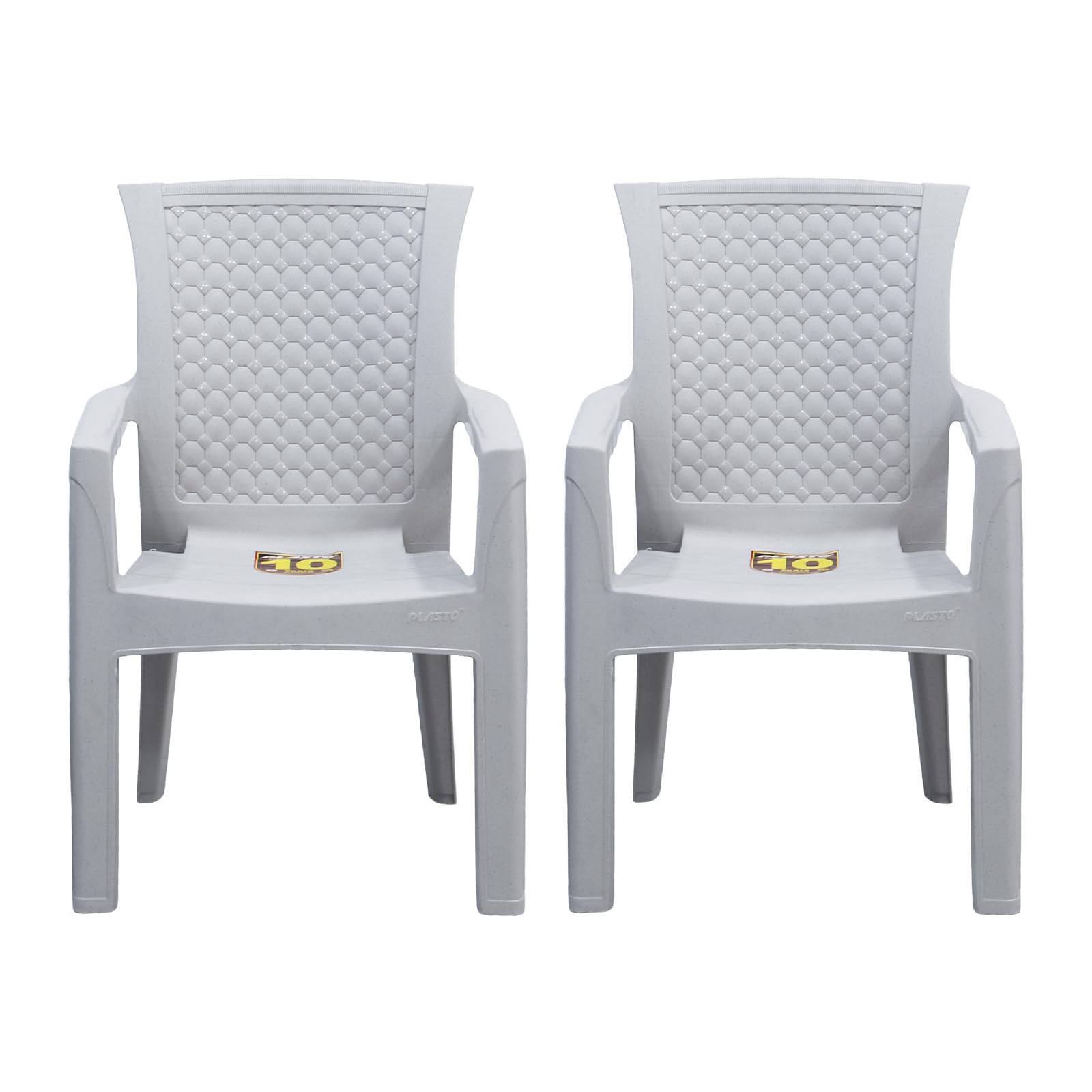 Plasto Chair Luxury with Comfortable Back Posture, Matt & Glos Pattern Dining, Bedroom, Kitchen, Living Room, Garden | Bearing 150Kg Capacity | Strong & Sturdy (2)-picture-28