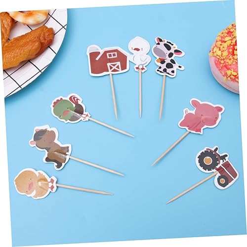 Miniatura 4 de Abaodam 144 Pcs Wedding Cupcake Topper Cake Decor Cupcake Ornament Birthday Farm Toppers for Cake Animals Figures Woodland Animals Cupcake Toppers