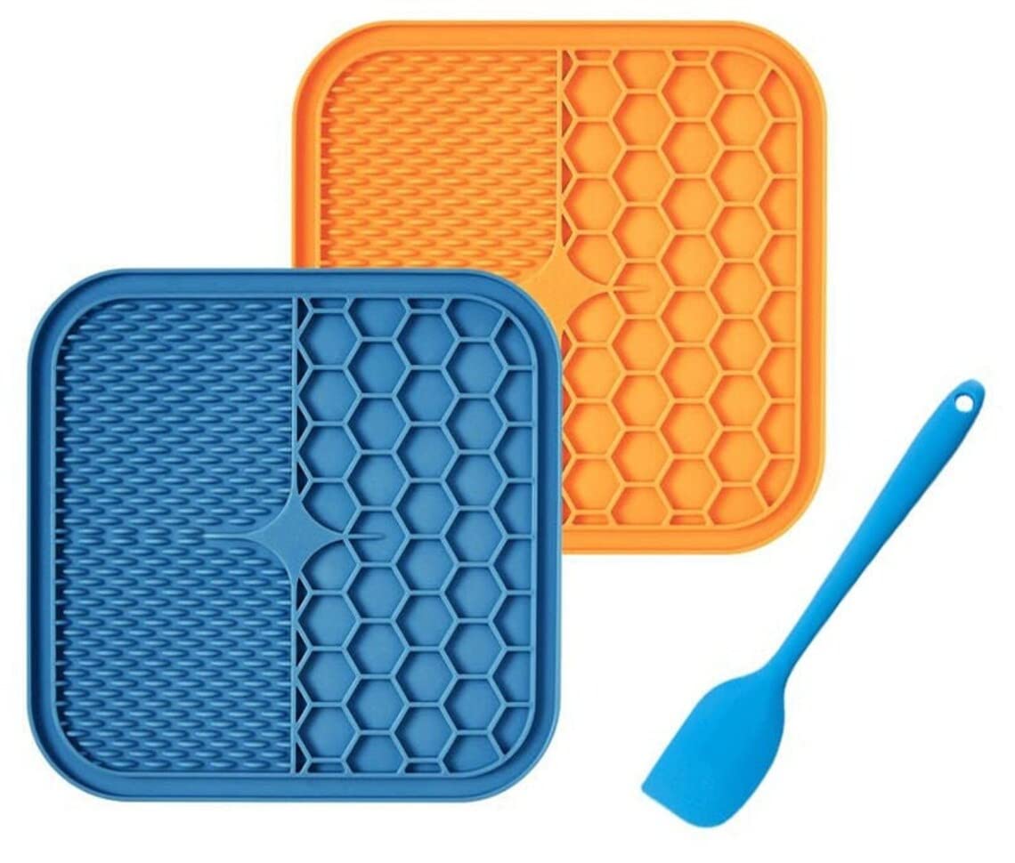 Pet Lick Mat Licking Pad Mats for Dog and Cat | Food-Grade Silicone, Dog Food Mat with Suction Cup, Slow Feeding Mat | Pet IQ Treat Mat, Suitable for All Breeds (Color May Vary) (Medium) (B0BRL1WFG1) Amazon Price History, Amazon Price Tracker