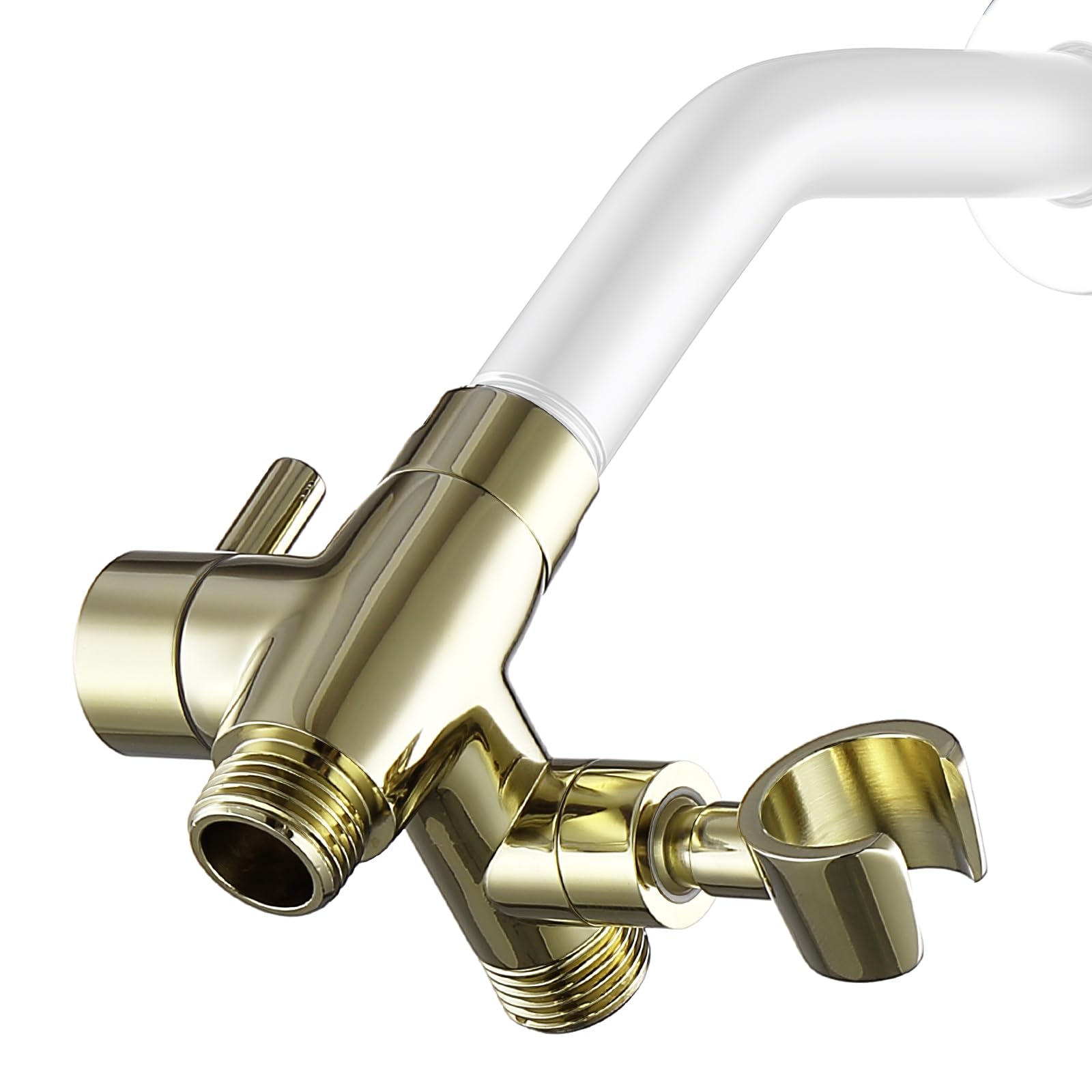 G-Promise Solid Metal Shower Head Diverter with Holder 3-Way