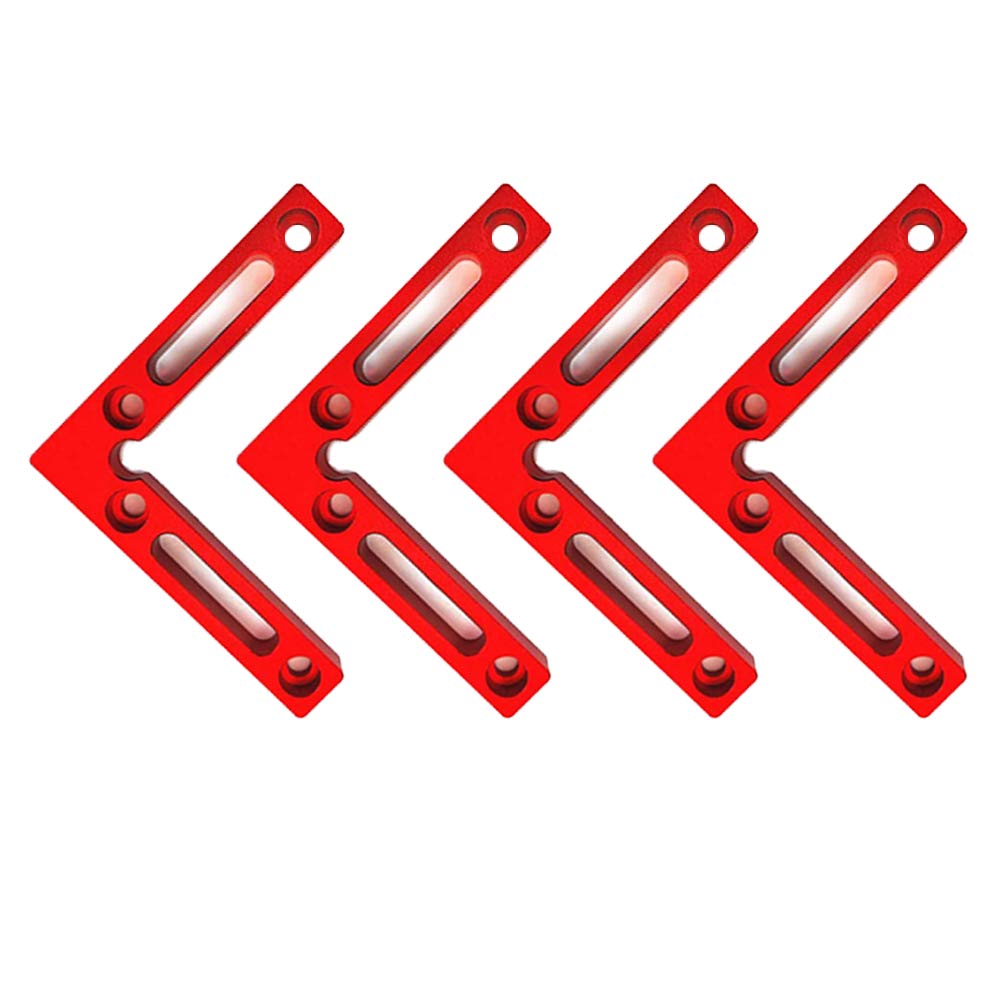 90 Degree 4.7" x 4.7" Positioning Squares, Aluminium Alloy Corner Clamping Square, Right Angle Clamps Woodworking Carpenter Tool for Clamping to Boxes, Picture Frames and Shelf Cabinets (4PCS)