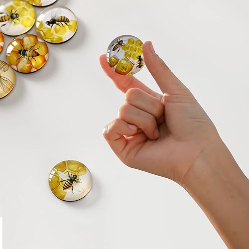 Miniatura 7 de 12 imanes para refrigerador de abejorros de cristal, bonitos imanes de abeja de miel, regalos para baby shower, decoraciones temáticas de borrado en