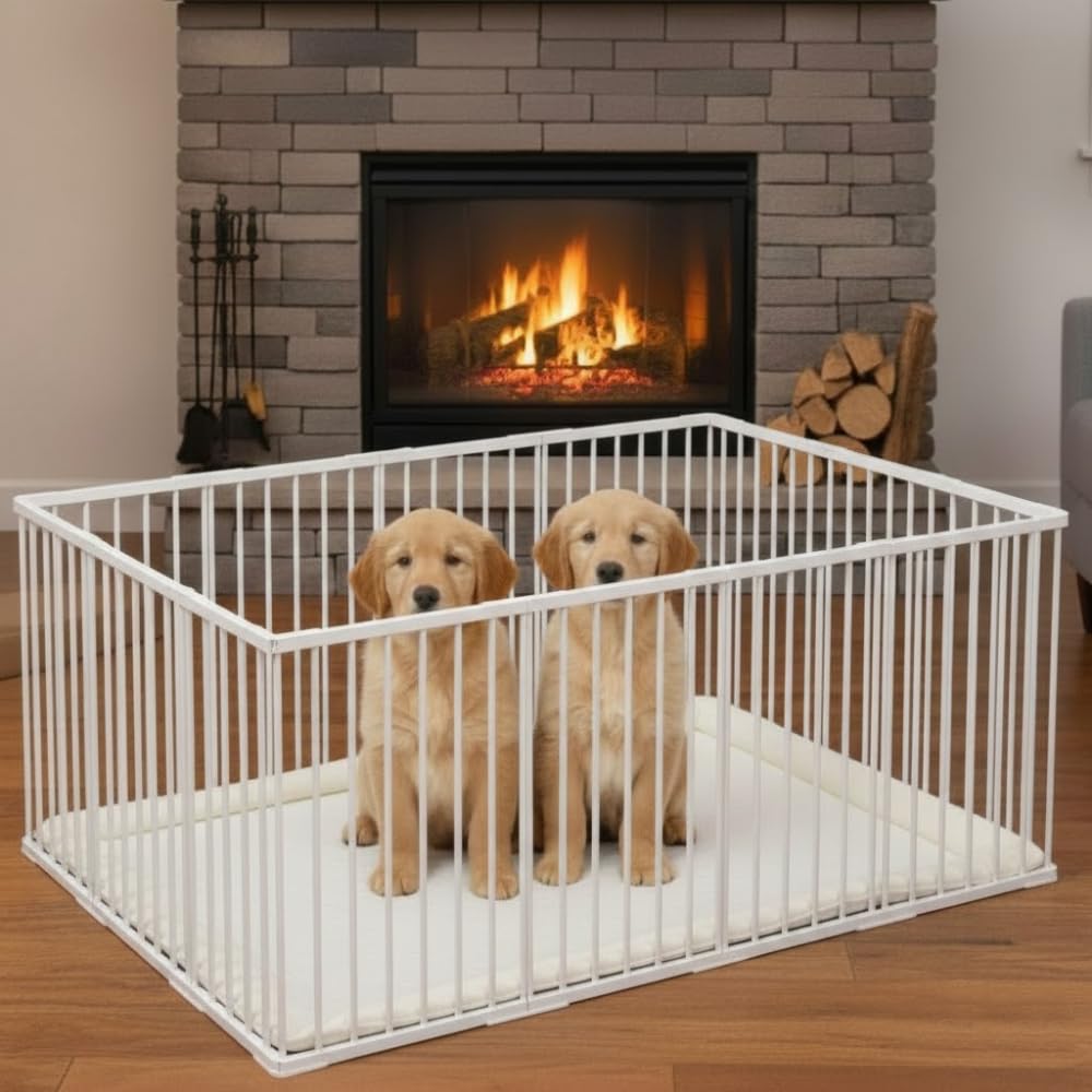 Amazon | iimono117 ペットフェンス ペットケージ 柵 室内 犬 サークル