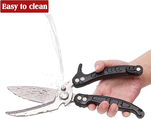 Miniatura 7 de Tijeras de cocina, tijeras de aves de corral resistentes, desmontables fáciles de limpiar a fondo, tijeras de cocina multiusos de acero inoxidable