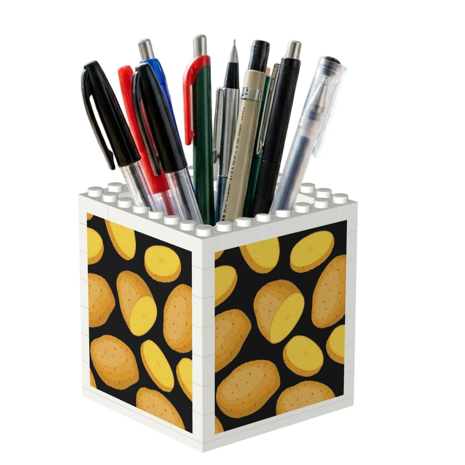 Poadnly Vegetable Potato, Pen Pot Pencil Holder for Office Home School, Compact Desk Organiser for Office Stationery