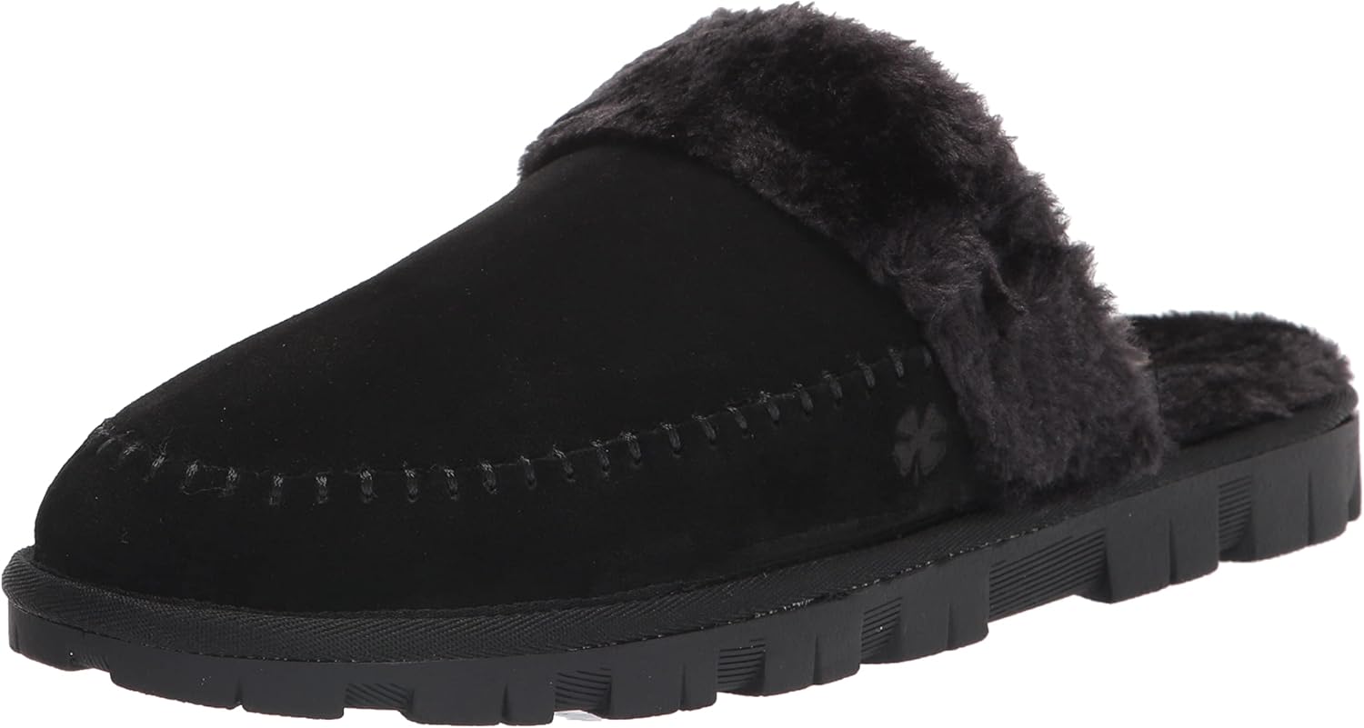 Lucky Brand Women's Domain Casual Slipper, Black, 5