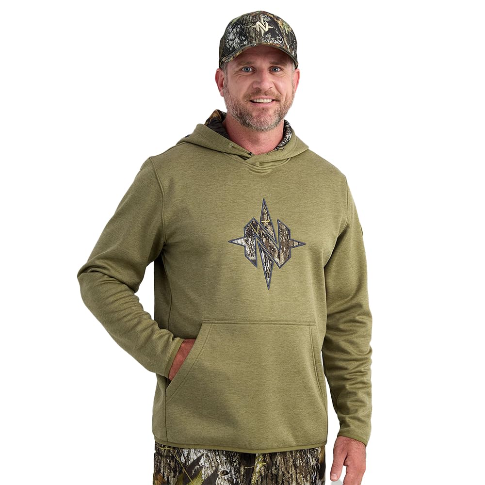 Nomad Herren North Star Bequemer mittelschwerer Jagd-Kapuzenpullover mit Camo Logo für Alltag und Outdoor-Lifestyle