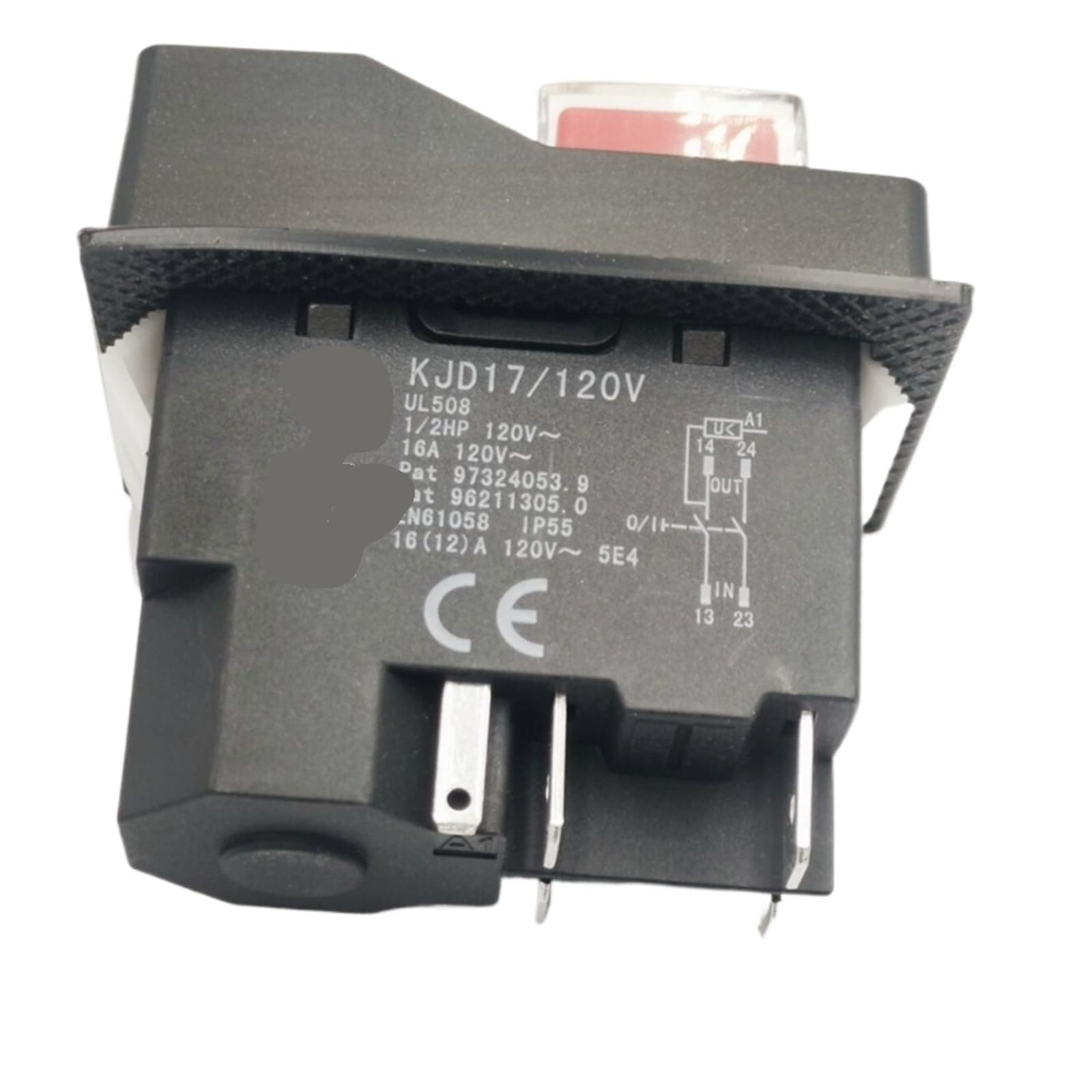 Interruptor electromagnético KJD17 de 120V 16A IP55 con protección de subtensión 7