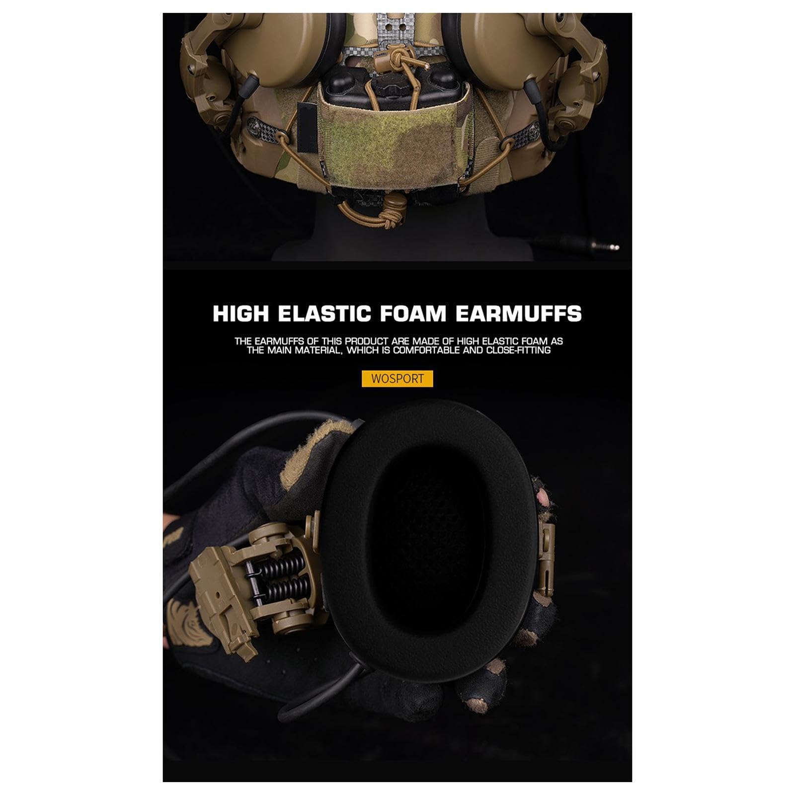 Casque de Communication Anti-Bruit avec Oreillettes pour Applications industrielles Lourdes, Confortable et réglable, Compatible avec Toutes Les Tailles de tête (52