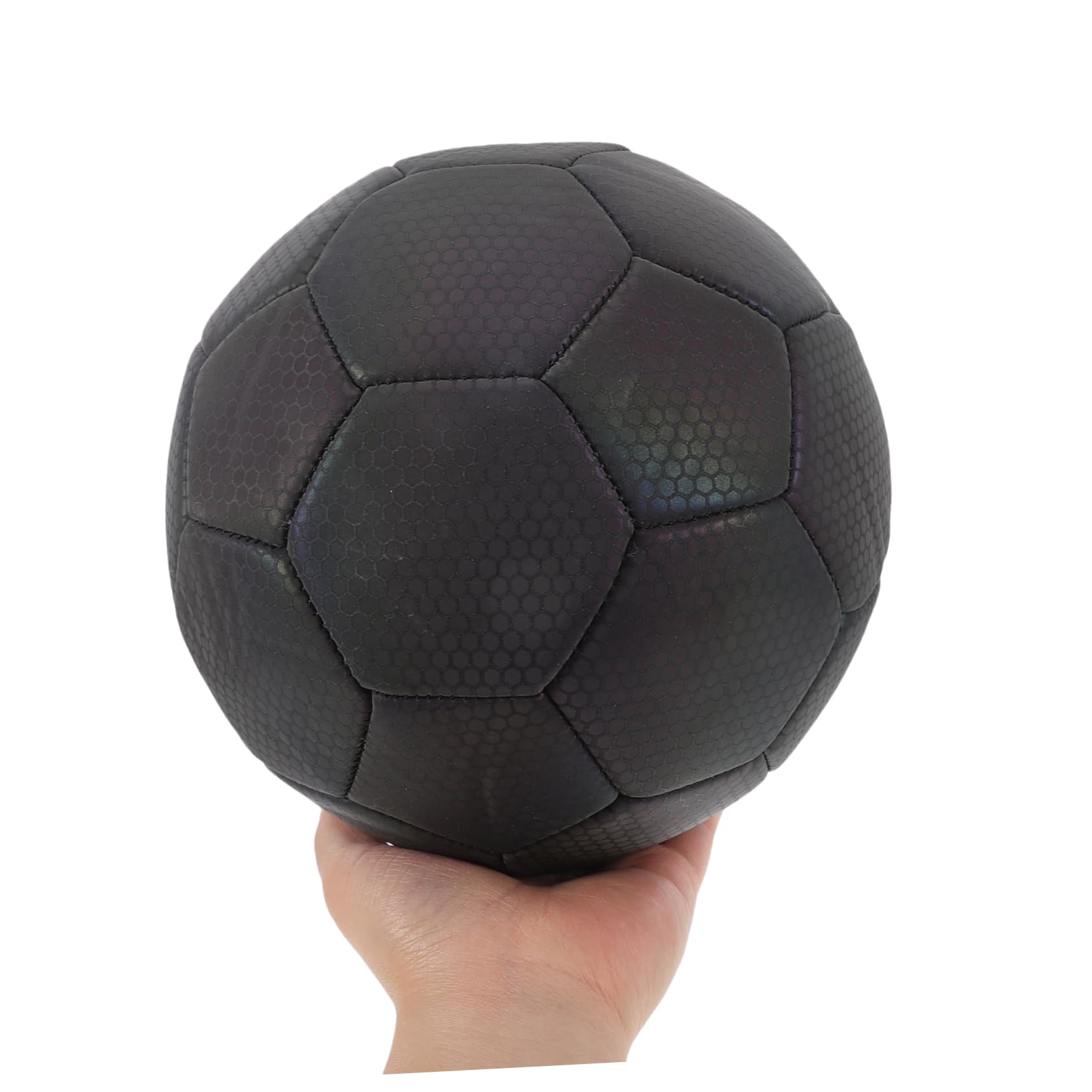 TOYANDONA Pallone Calcio Riflettente Olografico Illuminato per Allenamenti e Partite Design Unico e Distintivo Calciatori Sensazione Situazione