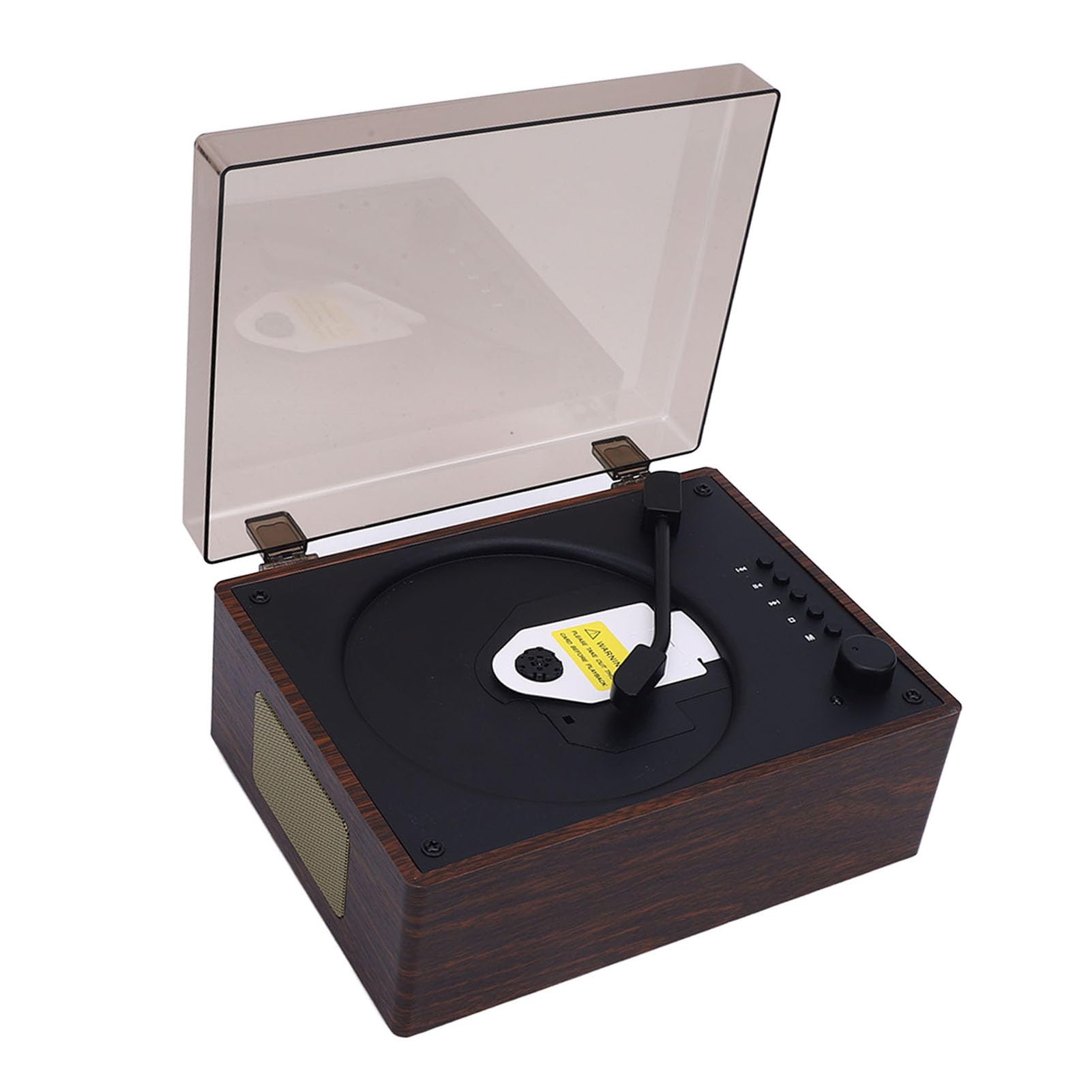 Sxhlseller Lettore CD Valigia retrò Bluetooth 5.0 |Lettore Desktop Portatile Clear Sound con Venature del Legno Bianco con Telecomando, Ricaricabile (1)