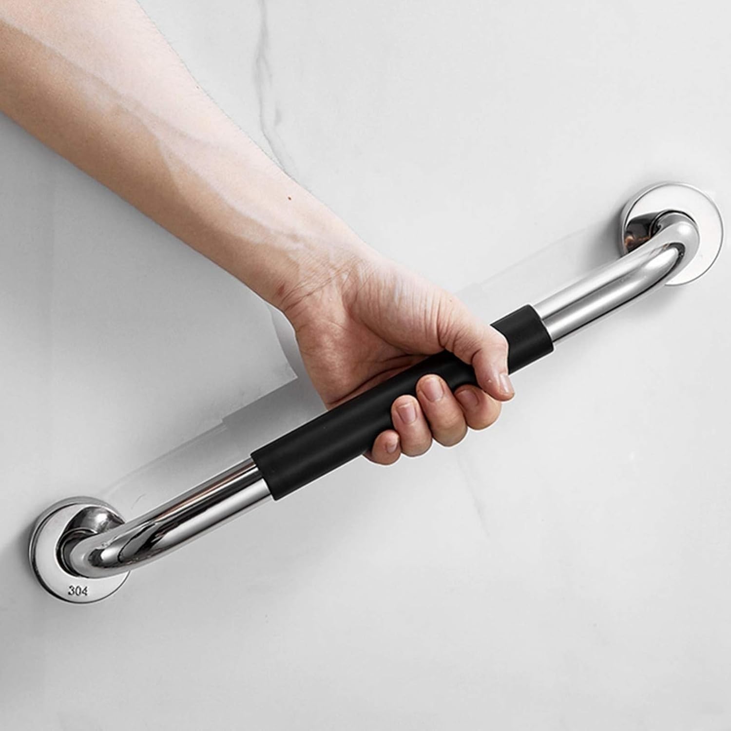 FKXSXAZ Support Handicap Senior Assist Bath Handle Grab Bars For Elderly Bathroom Shower Balance Bar Safety Hand Rail Antislip Silastic Soft Grip, 250lb Weight Capacity (One Color 63CM)(53
