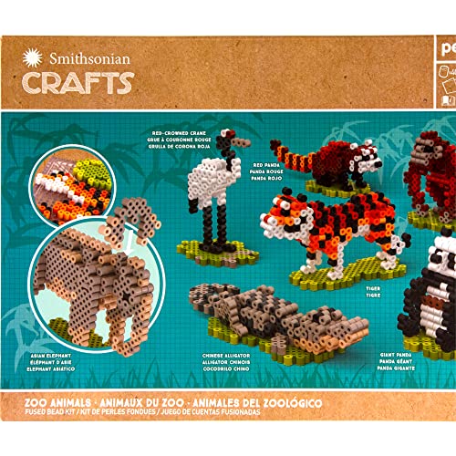 Perler Deluxe Box Smithsonian Zoo Animals 3D Fused Bead Kit for Kids and Adults, Pattern Sizes Vary, Mermaid Linden 4004 Piece