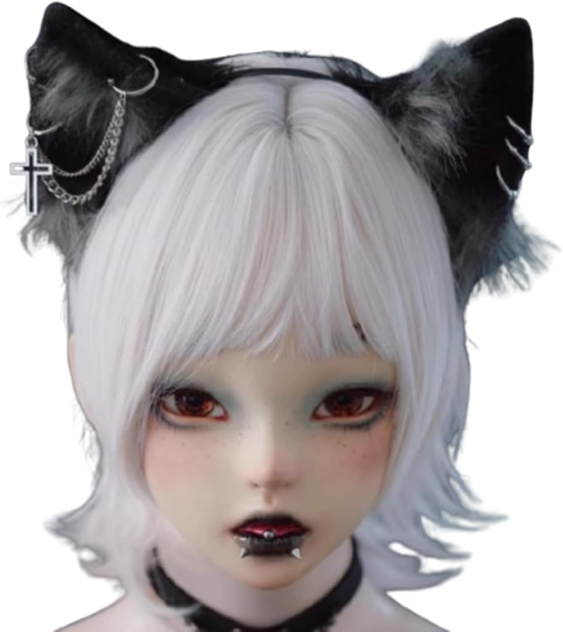 CoBtee Gothic Lolita Headdress Lace Devil Horns Headbands Hair band Hair Accessories Headwear Halloween Party