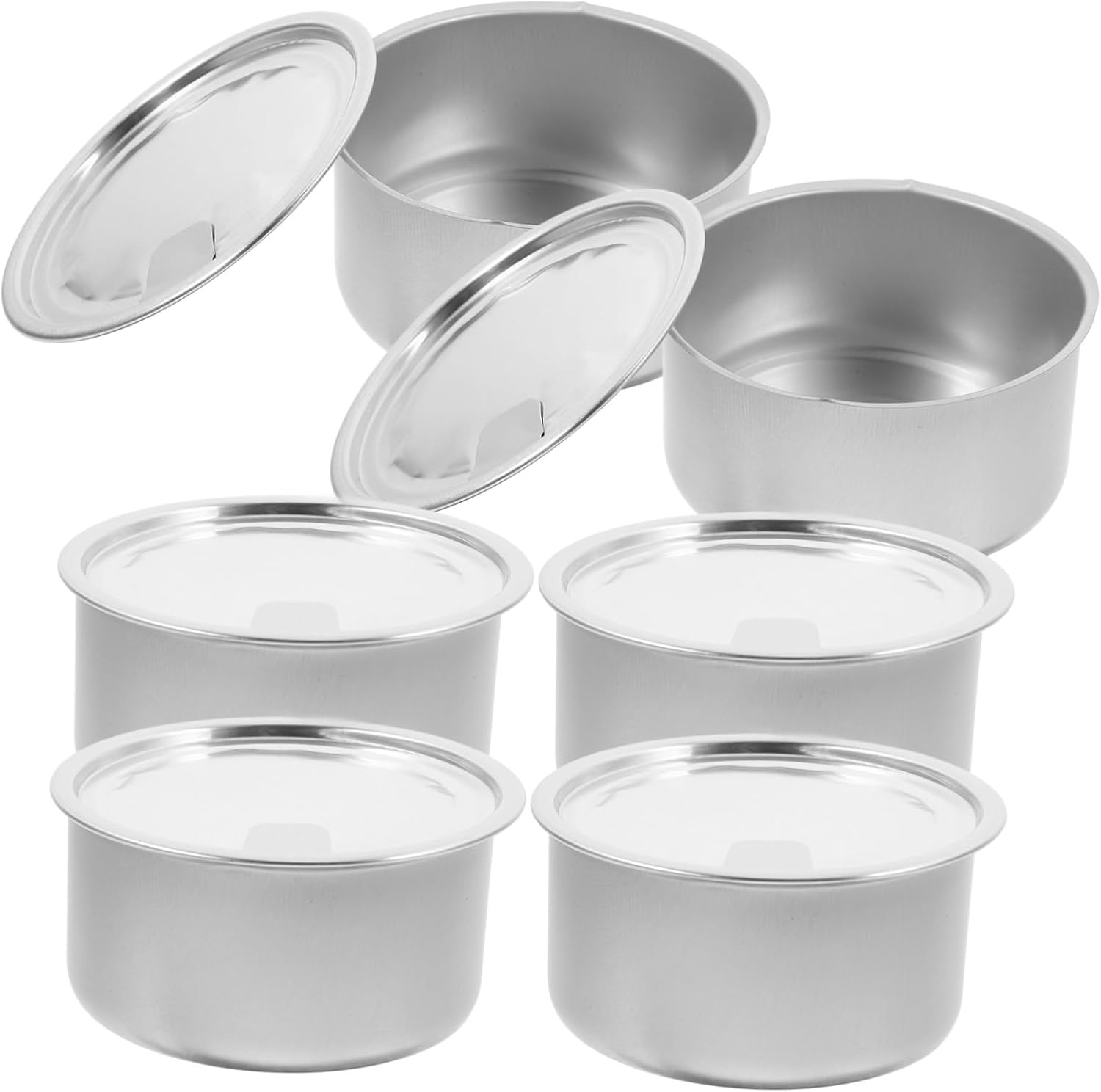 LIFKOME 6pcs Leakage Snack Preservation Cans Food Canisters Easy-tear Lids for Desserts Dog Cat Food and Item Storage Lightweight and Portable